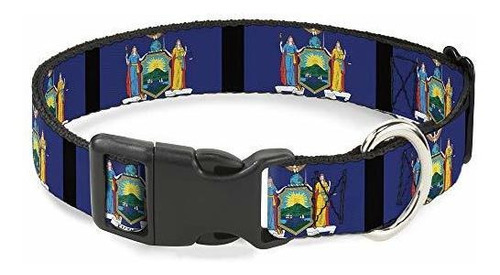 Cat Collar Breakaway New York Flags Black 8 To 12 Inches 0.5