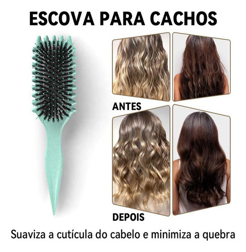 N Escova De Cachos 2pcs Escova De Estilo Bounce Curl Define
