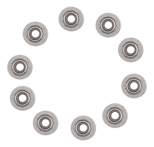 10pcs U624zz Polea Guía De Rodamiento De Bolas Con Ranura En