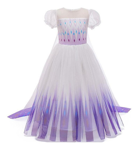 Disfraz Talla 7-8t Para Niñas Vestido De Princesa Elsa
