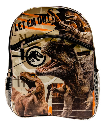 Mochila Escolar Jurassic World De 18 Pulgadas Color Multicolor