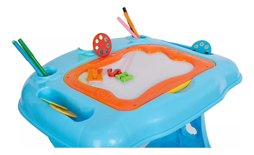 Escritorio Mesa De Aprendizaje, Tablero Pizarra Dibujo Niños Color Azul
