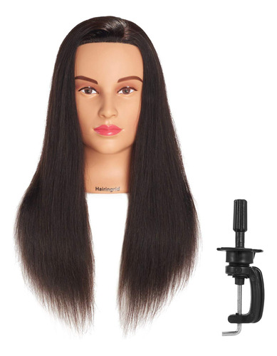 Hairingrid Cabeza De Maniqui De 20 A 22 Pulgadas, 100% Cabel