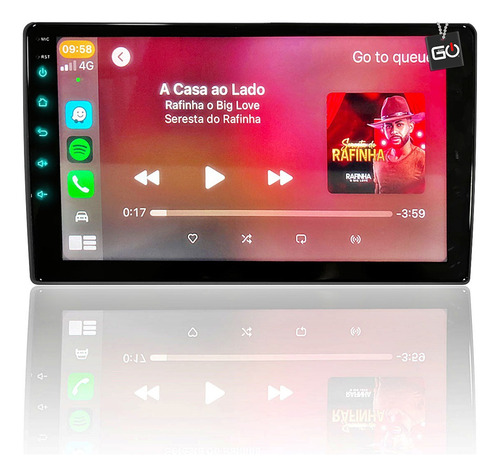 Central Multimidia Octacore 9pol Android 13 Carplay 128gb 4g
