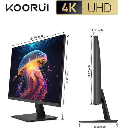 Koorui 27 Pulgadas 4k Uhd (3840 * 2160) Monitor Monitor De C