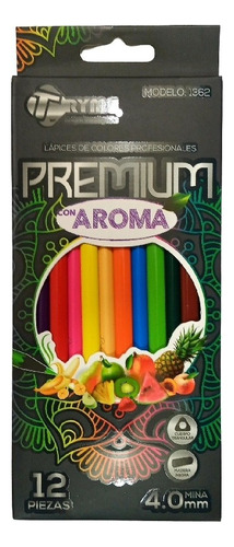 12 Lapices De Colores Profesionales Con Aroma Tryme Premium