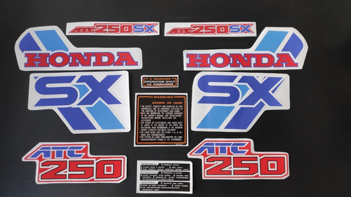 Calcomanias Triciclo Honda Atc 250 Sx