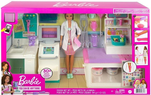 Barbie Clínica Médica Mattel, Incluye Muñeca, Caja Dañada