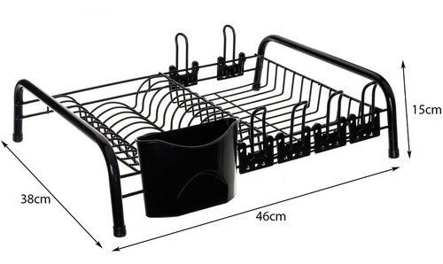 Escorredor De Pratos Londres Para Pia De Cozinha Cor Preto