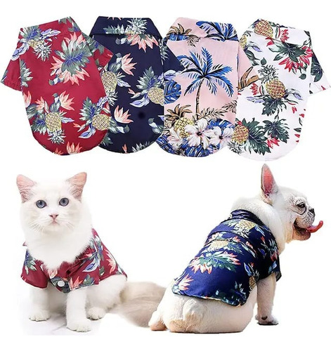 Ropa Camisa Hawaiana Verano Talle 2xl Perro Gato Mascota