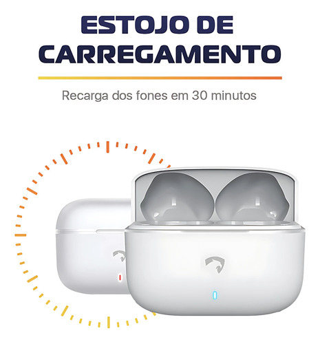 Fone Ouvido Sem Fio Tws Amet Sound Pro Bluetooth 5.3 Cancelamento De Ruídos