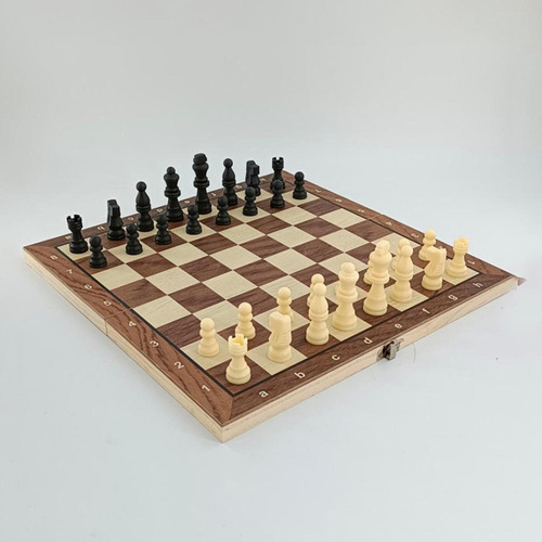 Zlj Juego Ajedrez Backgammon Portátil Madera