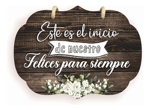 Letrero Para Pajes De Boda Diseño Madera 40x30cm Decoración