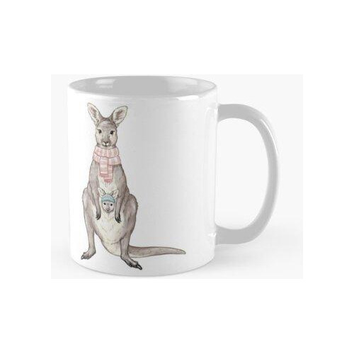 Taza Australian Winter Animals - Kangaroo Calidad Premium