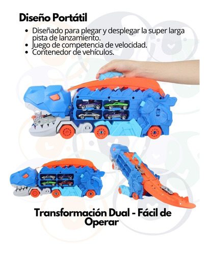 Pingüe® City & Speed | Pista Dino Track Para Niños Auto 1:64 Violeta Oscuro