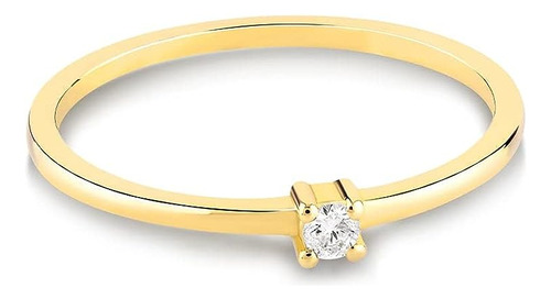 Solitaire Diamond In 14k Solid Gold 14k Gold Diamond Dainty