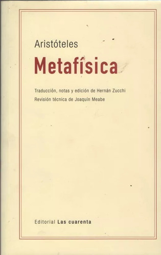 Metafísica, Aristóteles, Las Cuarenta