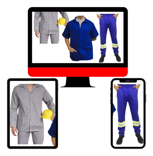 Molde Calça Em Brim / Sarja Fardamento Uniforme Profissional