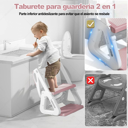 Baño Asiento Entrenador Adaptador C/ Escaleras Infantil