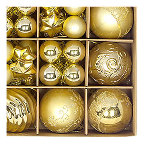 Juego De Adornos De Bolas De Navidad, Decoración De Oro