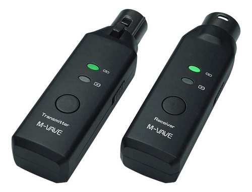 M-vave Wp-7 2.4g Microfone Sem Fio Receptor Transmissor Xlr Cor Preto