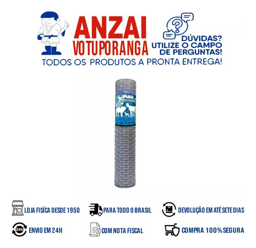 Tela De Mangueirão Altura 1,50cm X 50 Metros Grossa Fio 16