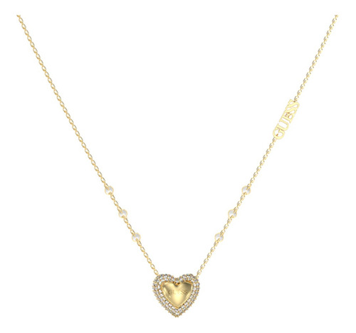 Collar Corazon Guess Dorado Mujer