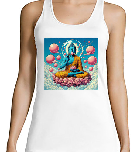 Musculosa Mujer Buda Buddha Bubblegum Chicle Globo M3