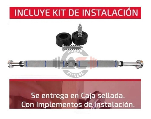 Imagen 3 de 6 de Barra Para Dominadas Para Puerta Hasta 100kg