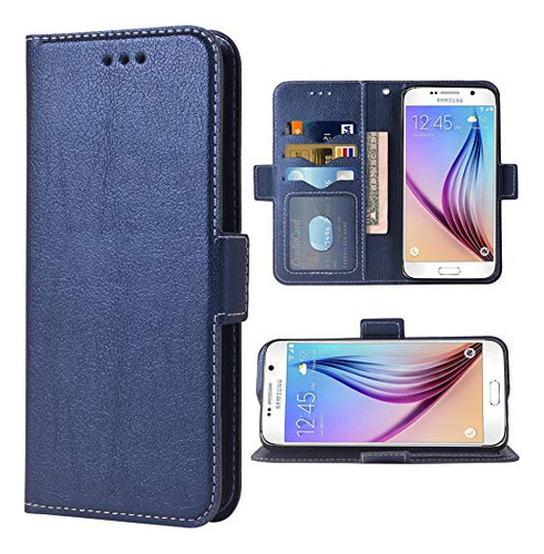 Compatible Con Samsung Galaxy S6 Active - Funda Tipo Cartera