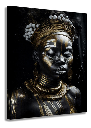 Cuadreo Mirada Mujer Africana Canvas Decoración Interiores