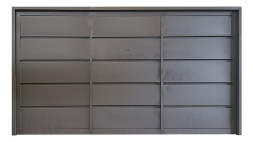 Porton Levadizo Manual Ciego De 3 Metros X 2.05 Chapa 18 Gris Oscuro