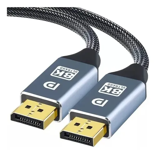 Cabo Displayport Macho 1.4 8k 4k Hdr Resistente 5 Metros