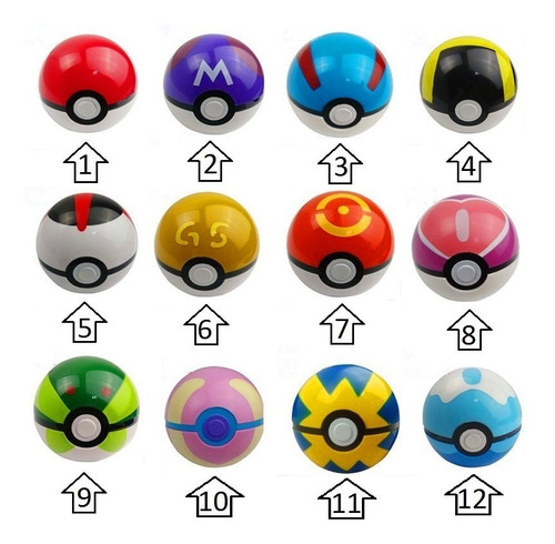 Pokeball 7cm Pokemon Pokebola, Masterball, Superball Y Ultra