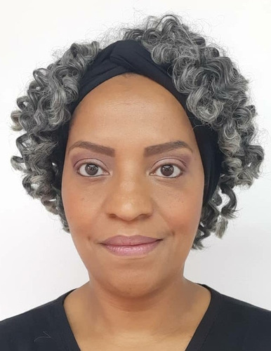 Turbante Com Cabelo, Cabelo Manero, Fibra Orgânica