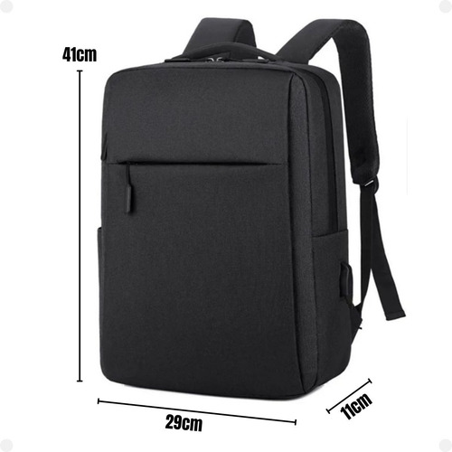 Mochila Executiva Notebook Saída Usb Bolsos Reforçada Zíper
