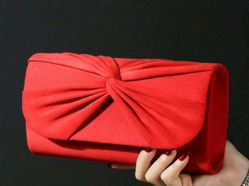 Cartera De Fiesta Cóctel Roja Día O Noche Clutch De Mano