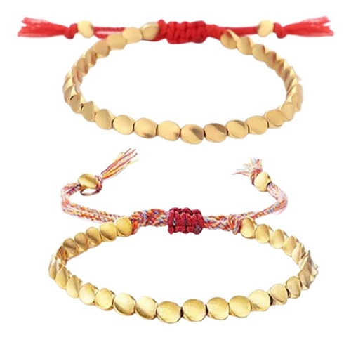 Pulsera Cobre Tibetana Hecha A Mano De Cuerda Unisex 1pz