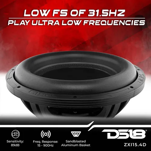 Subwoofer Ds18 Zxi15.4d De 15 Pulgadas Para Coche, 2000 W, D