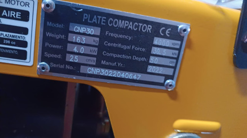 Vibro Compactadora 6hp 163kg
