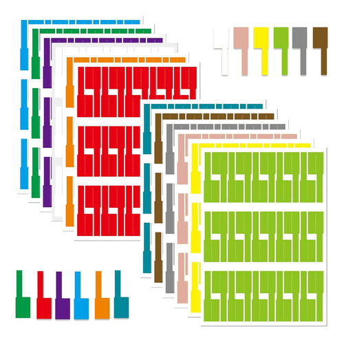 Dmjuncong 360pcs Cable Labels, 12 Colors Cord Labels Tags