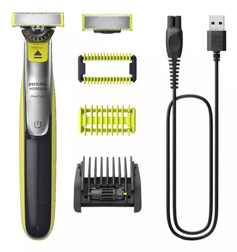 Philips Norelco OneBlade 360 - Maquinilla de afeitar eléctrica híbrida y  recortadora de barba para hombres con peine de rastrojos 5 en 1 y kit de