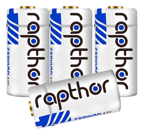 Rapthor Baterías De Litio Recargables Cri23a De 750 Mah, C.