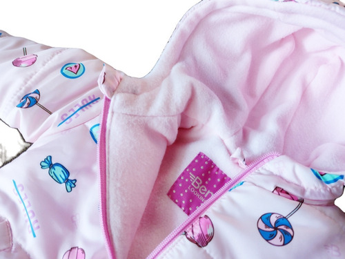 Imagen 5 de 8 de Campera De Abrigo Impermeable Forrada C/polar Bebe Beba Nena