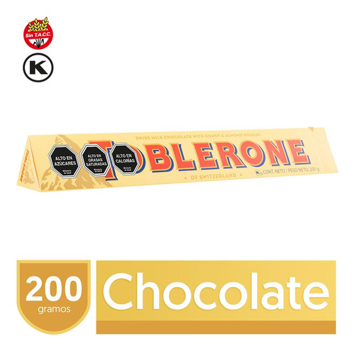Chocolate Toblerone® Leche Con Nougat De Miel Almendra 200g