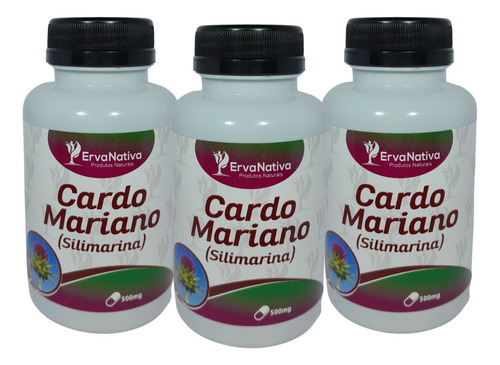 Kit Cardo Mariano Silimarina- 300 Capsulas 500mg- 100% Puro Sabor Neutro