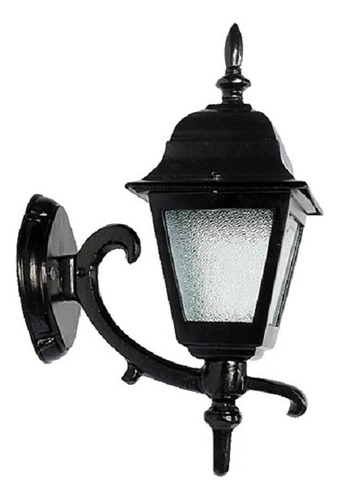 Luminária Colonial Canada Menor Com Braço Em Alumínio 38cm