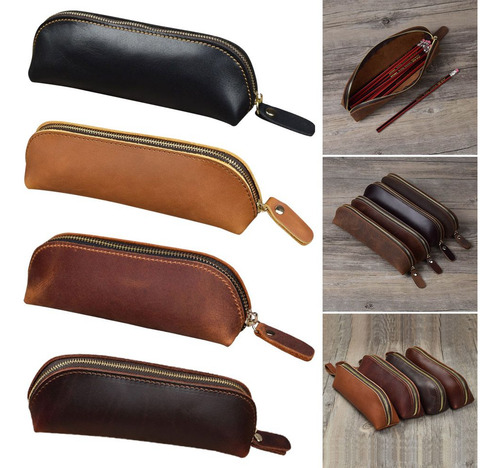 Estuche Para Bolígrafos De Piel De Vacuno Para Guardar Bolíg