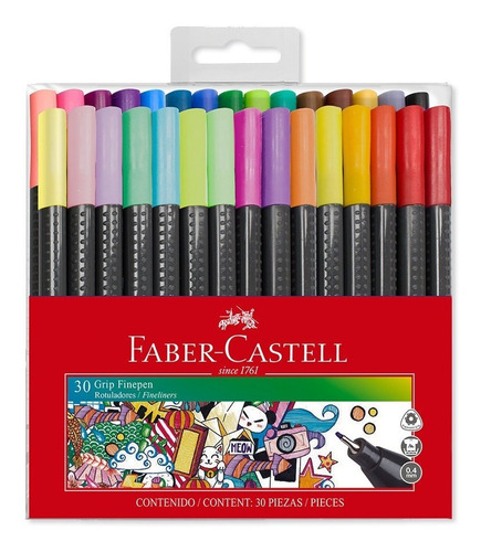 Micropunta Faber Castell Grip Fine X 30 Uds