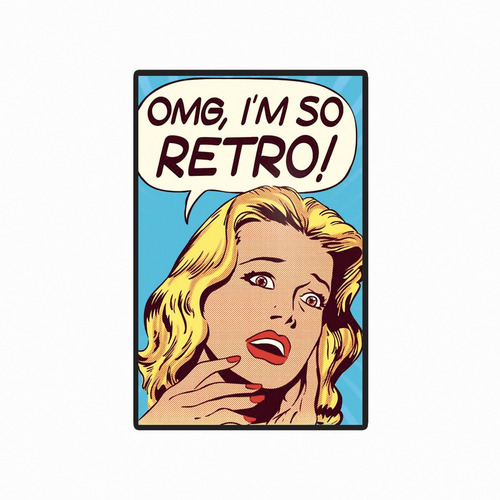 Imagen 1 de 7 de Cartel Decorativo Chapa De Madera - Vintage Omg Im So Retro